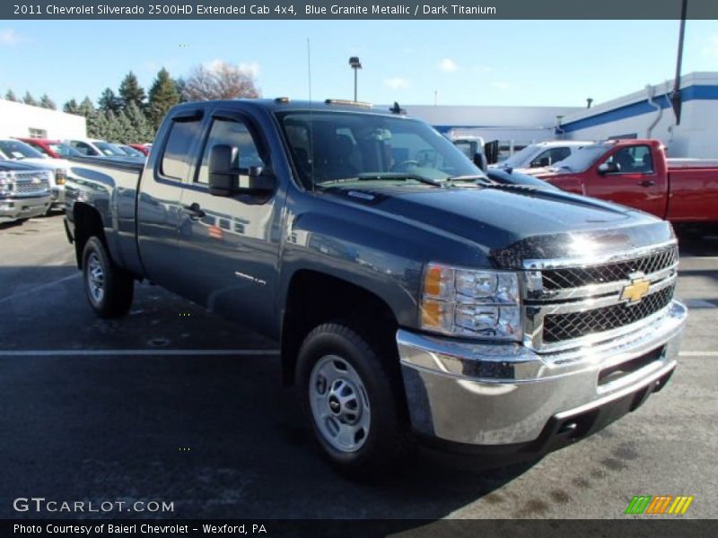 Blue Granite Metallic / Dark Titanium 2011 Chevrolet Silverado 2500HD Extended Cab 4x4