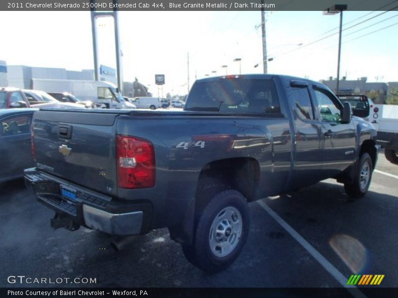 Blue Granite Metallic / Dark Titanium 2011 Chevrolet Silverado 2500HD Extended Cab 4x4