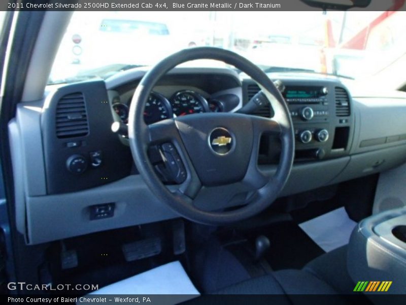 Blue Granite Metallic / Dark Titanium 2011 Chevrolet Silverado 2500HD Extended Cab 4x4