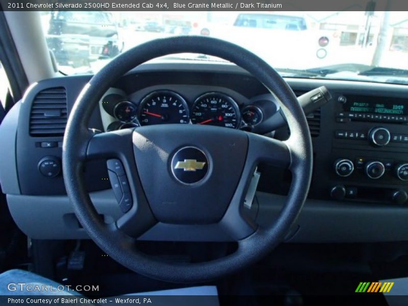 Blue Granite Metallic / Dark Titanium 2011 Chevrolet Silverado 2500HD Extended Cab 4x4