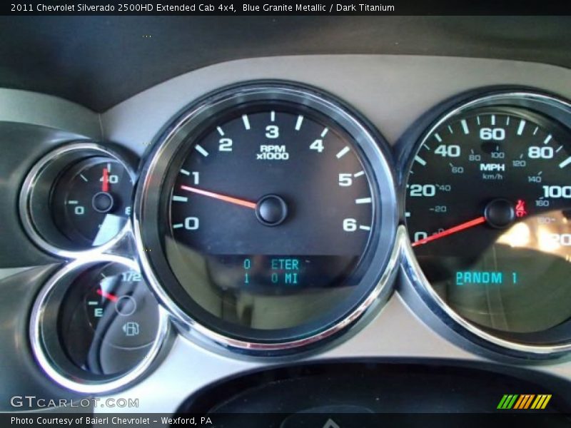 Blue Granite Metallic / Dark Titanium 2011 Chevrolet Silverado 2500HD Extended Cab 4x4
