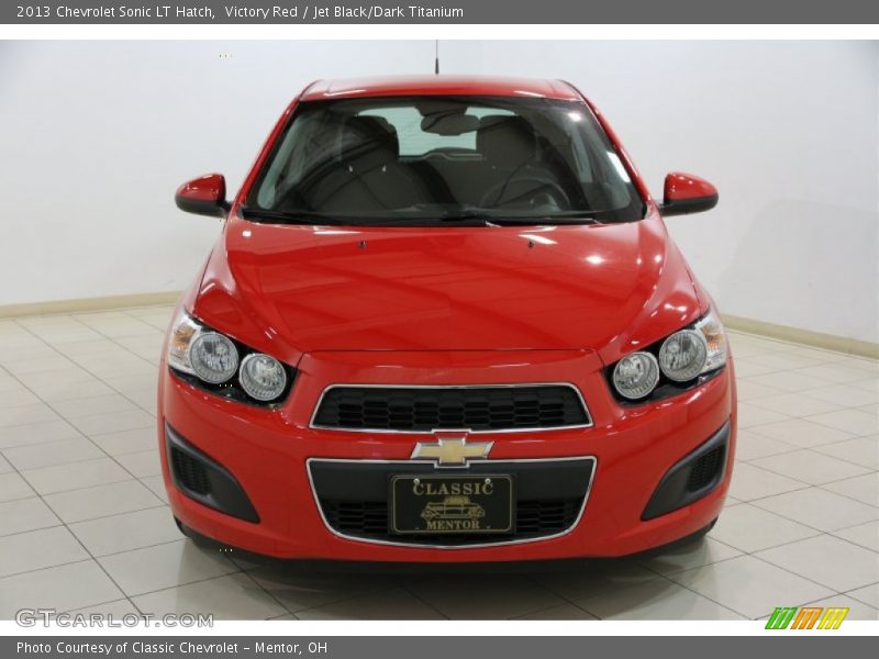 Victory Red / Jet Black/Dark Titanium 2013 Chevrolet Sonic LT Hatch