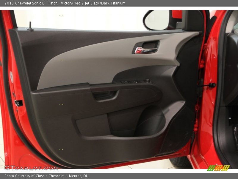Victory Red / Jet Black/Dark Titanium 2013 Chevrolet Sonic LT Hatch