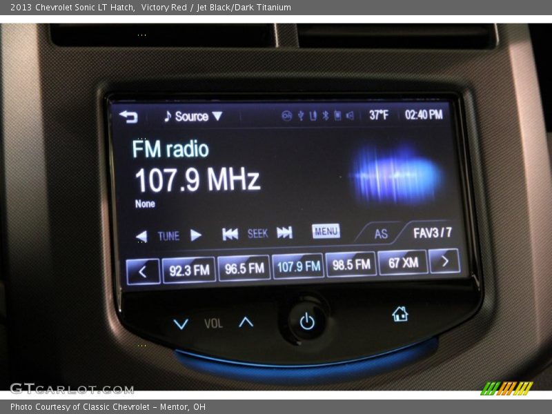 Victory Red / Jet Black/Dark Titanium 2013 Chevrolet Sonic LT Hatch