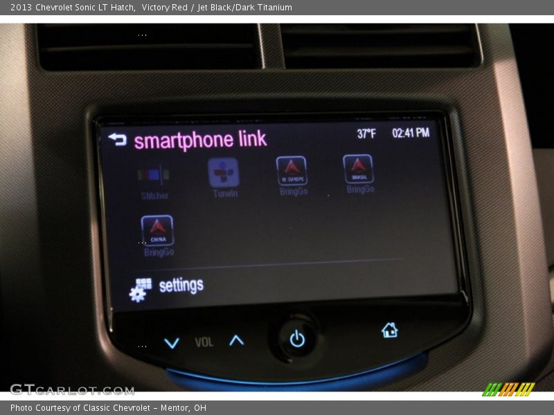 Victory Red / Jet Black/Dark Titanium 2013 Chevrolet Sonic LT Hatch