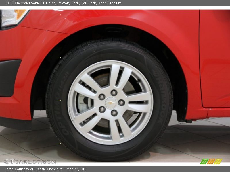 Victory Red / Jet Black/Dark Titanium 2013 Chevrolet Sonic LT Hatch