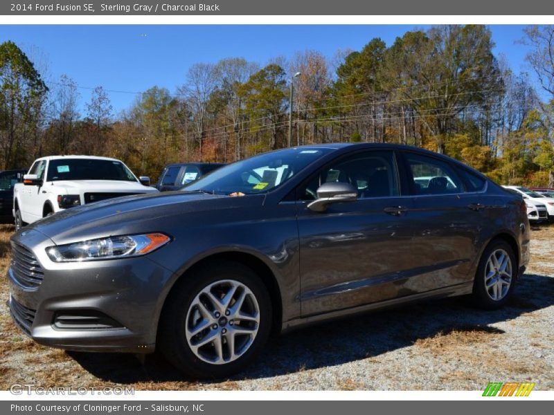 Sterling Gray / Charcoal Black 2014 Ford Fusion SE
