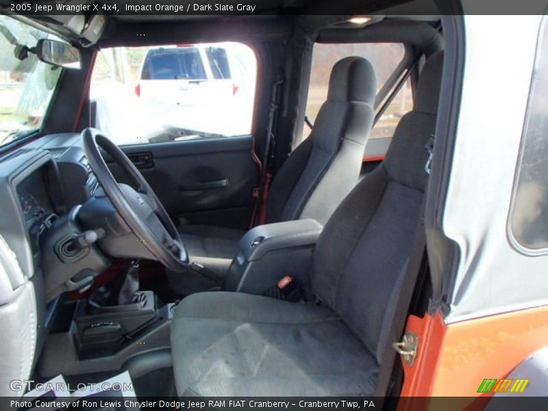 Impact Orange / Dark Slate Gray 2005 Jeep Wrangler X 4x4