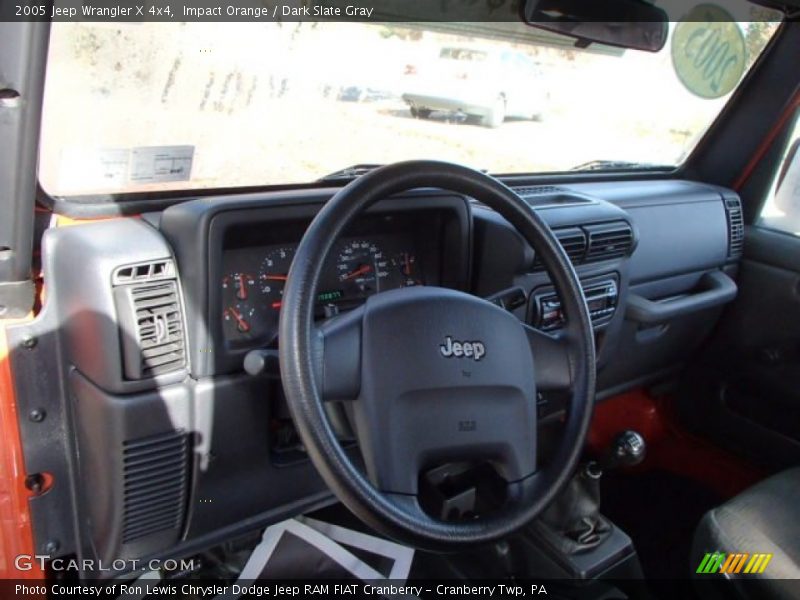 Impact Orange / Dark Slate Gray 2005 Jeep Wrangler X 4x4