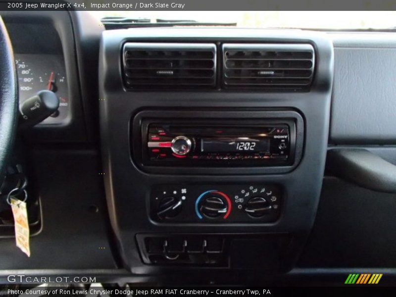 Impact Orange / Dark Slate Gray 2005 Jeep Wrangler X 4x4