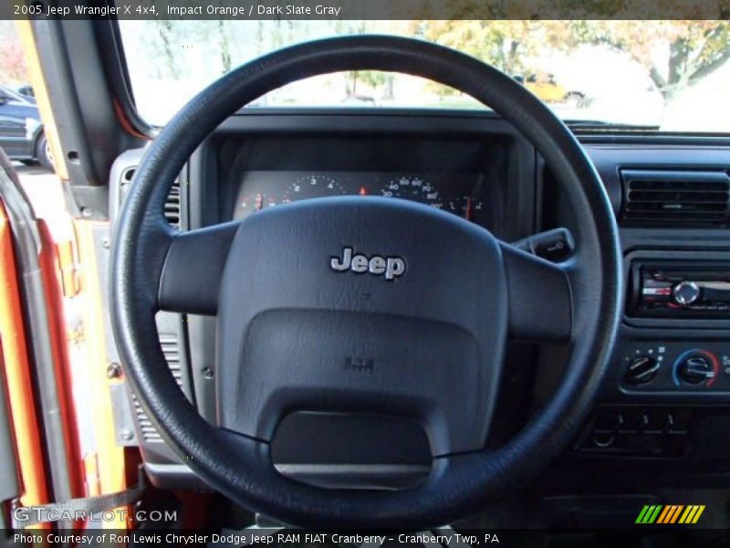 Impact Orange / Dark Slate Gray 2005 Jeep Wrangler X 4x4