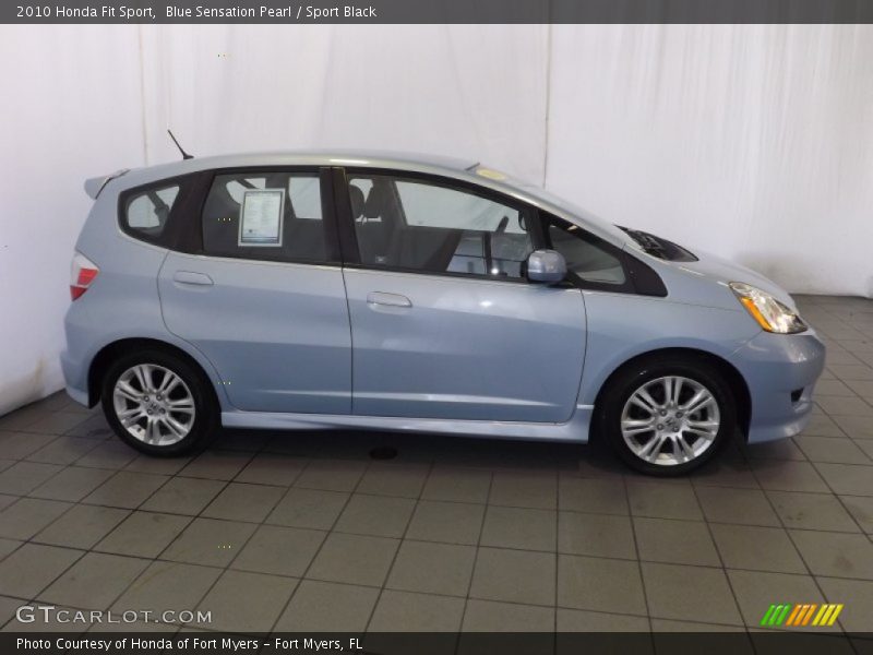 Blue Sensation Pearl / Sport Black 2010 Honda Fit Sport