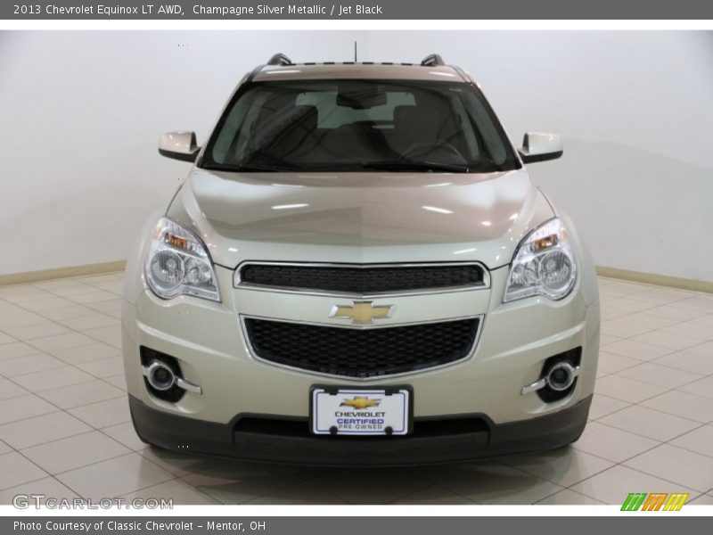 Champagne Silver Metallic / Jet Black 2013 Chevrolet Equinox LT AWD