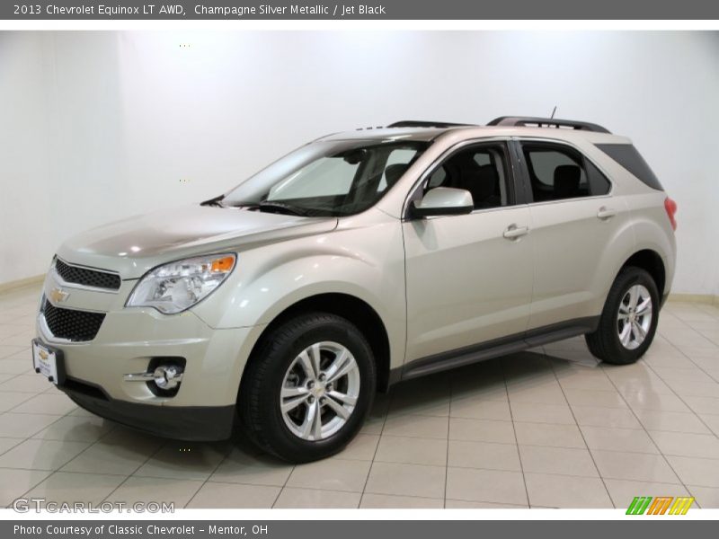 Champagne Silver Metallic / Jet Black 2013 Chevrolet Equinox LT AWD