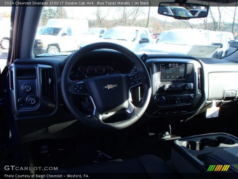 Blue Topaz Metallic / Jet Black 2014 Chevrolet Silverado 1500 LT Double Cab 4x4