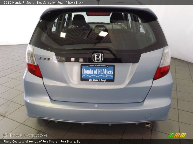 Blue Sensation Pearl / Sport Black 2010 Honda Fit Sport