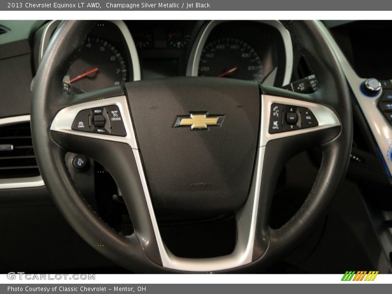 Champagne Silver Metallic / Jet Black 2013 Chevrolet Equinox LT AWD