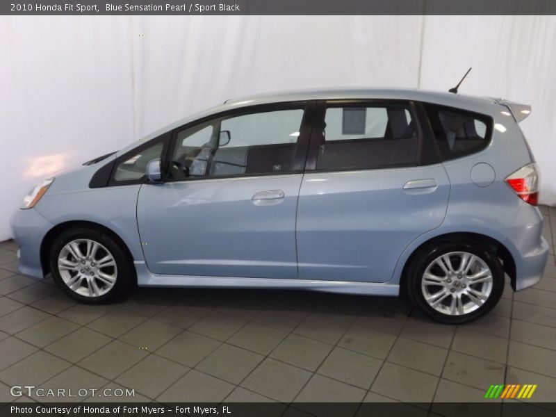 Blue Sensation Pearl / Sport Black 2010 Honda Fit Sport