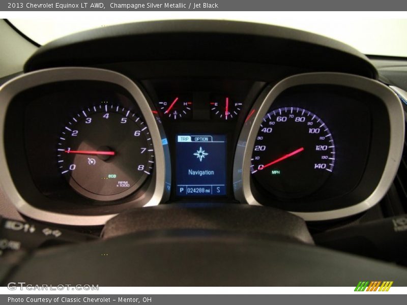 Champagne Silver Metallic / Jet Black 2013 Chevrolet Equinox LT AWD