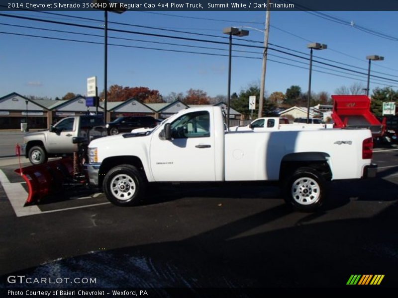 Summit White / Dark Titanium 2014 Chevrolet Silverado 3500HD WT Regular Cab 4x4 Plow Truck