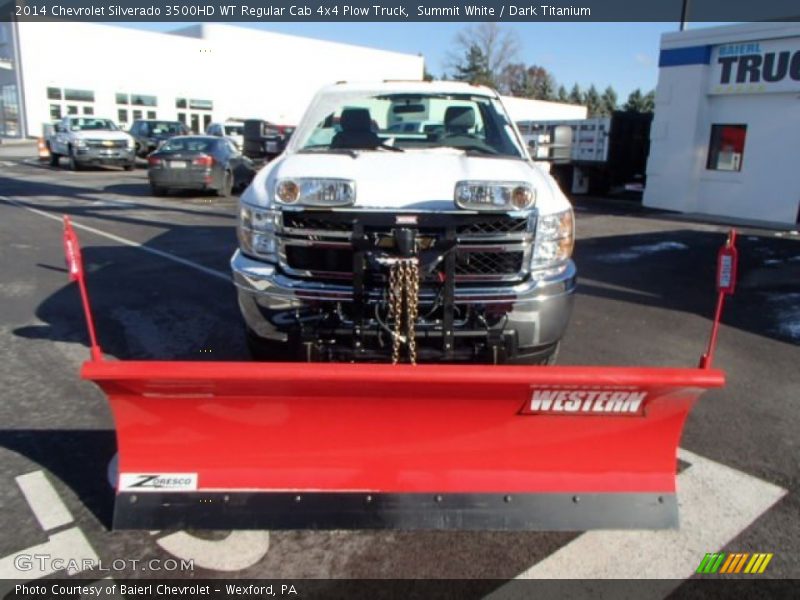 Summit White / Dark Titanium 2014 Chevrolet Silverado 3500HD WT Regular Cab 4x4 Plow Truck