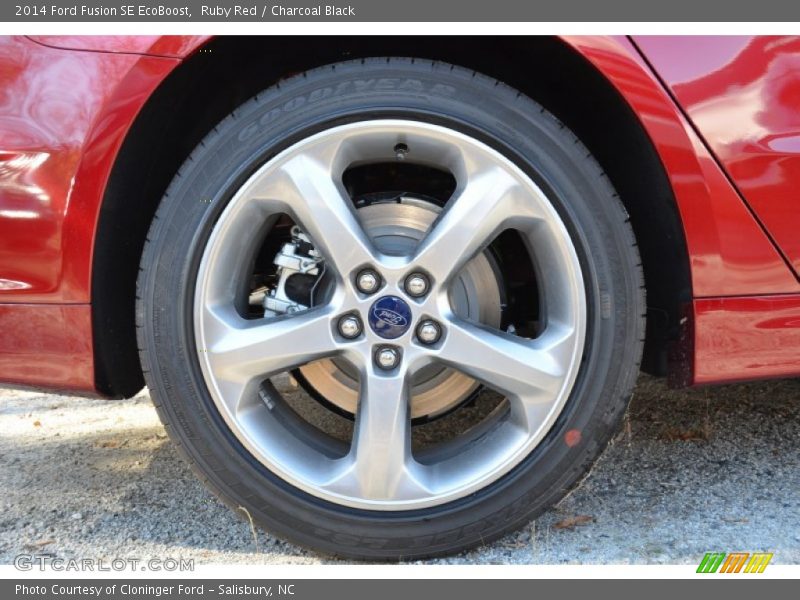 Ruby Red / Charcoal Black 2014 Ford Fusion SE EcoBoost