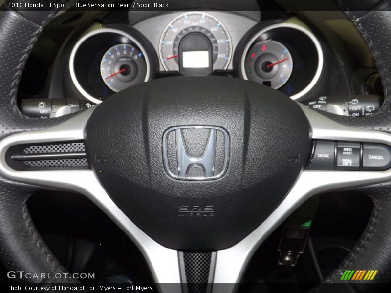 Blue Sensation Pearl / Sport Black 2010 Honda Fit Sport