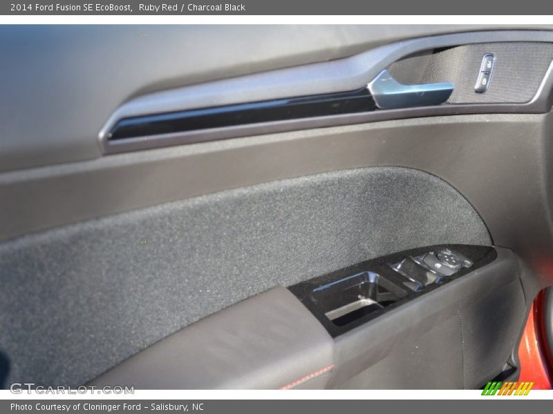 Ruby Red / Charcoal Black 2014 Ford Fusion SE EcoBoost