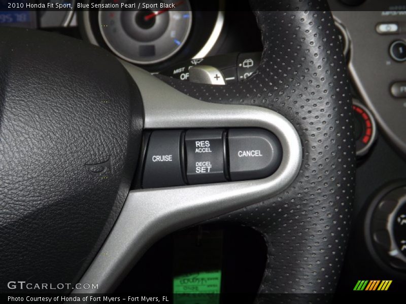 Blue Sensation Pearl / Sport Black 2010 Honda Fit Sport