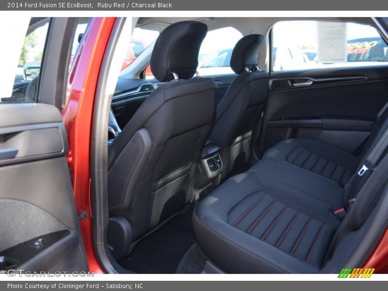 Ruby Red / Charcoal Black 2014 Ford Fusion SE EcoBoost
