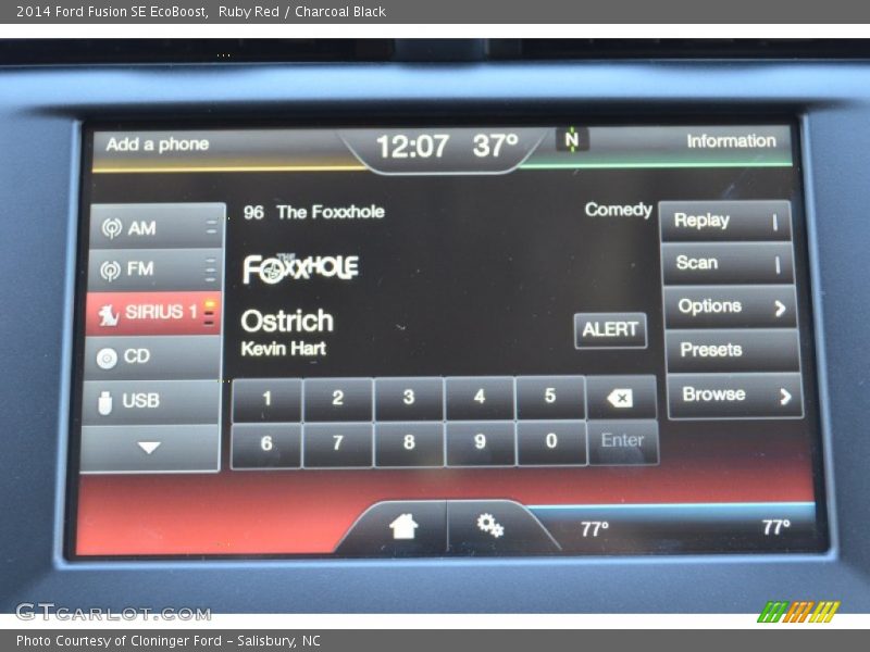 Ruby Red / Charcoal Black 2014 Ford Fusion SE EcoBoost