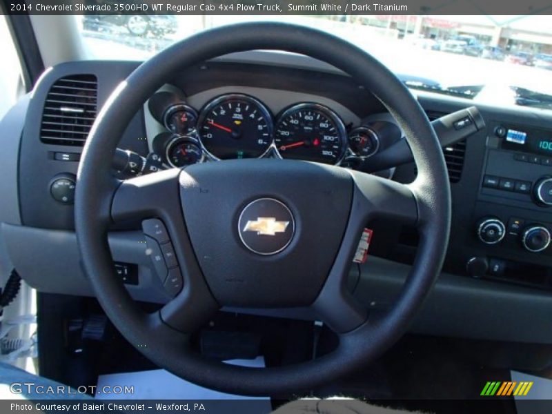Summit White / Dark Titanium 2014 Chevrolet Silverado 3500HD WT Regular Cab 4x4 Plow Truck