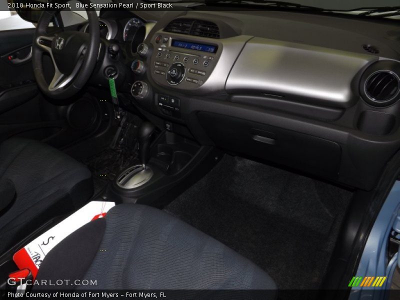 Blue Sensation Pearl / Sport Black 2010 Honda Fit Sport
