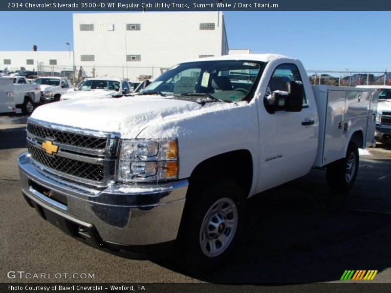 Summit White / Dark Titanium 2014 Chevrolet Silverado 3500HD WT Regular Cab Utility Truck
