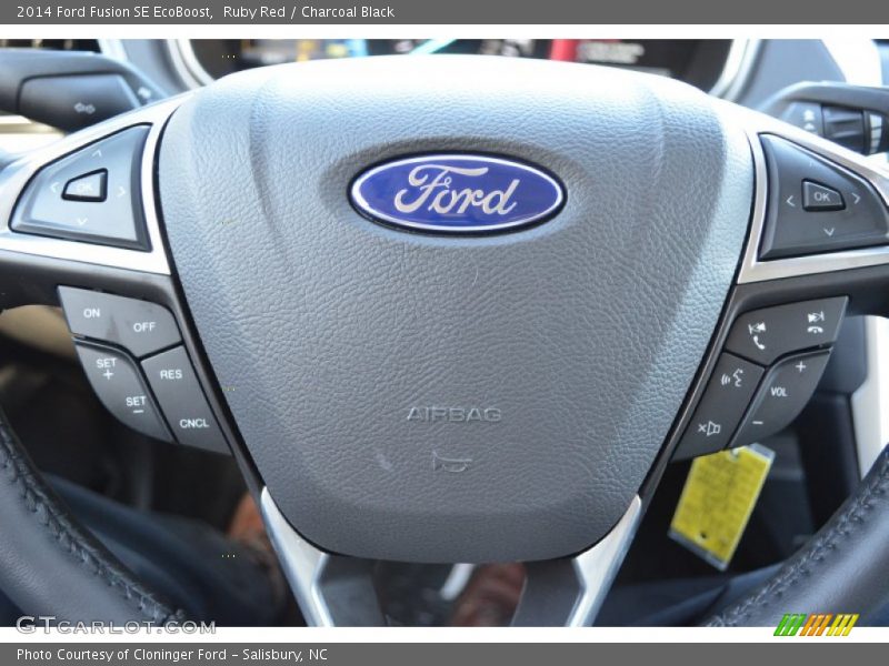 Ruby Red / Charcoal Black 2014 Ford Fusion SE EcoBoost