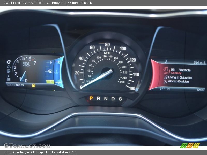 Ruby Red / Charcoal Black 2014 Ford Fusion SE EcoBoost