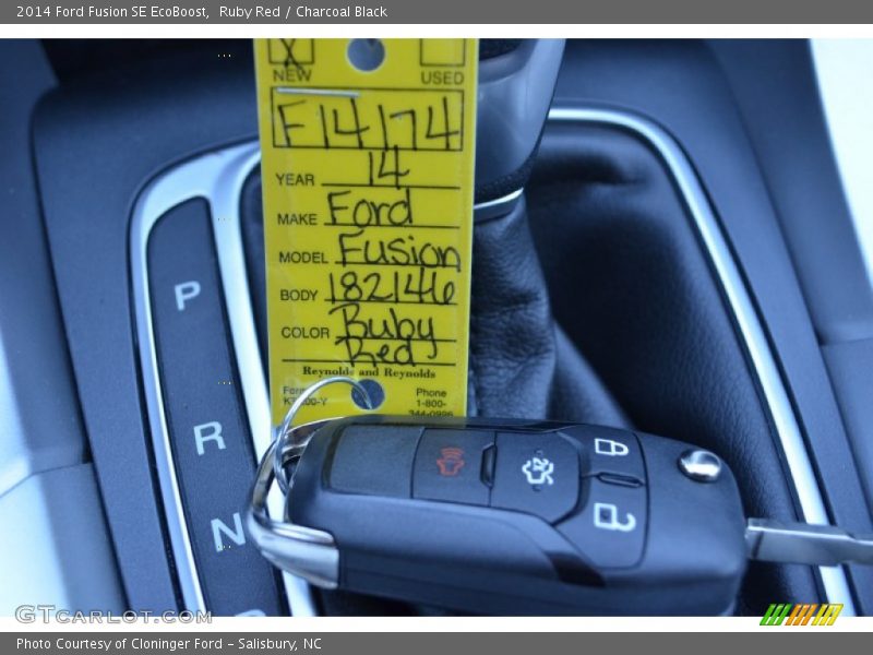 Ruby Red / Charcoal Black 2014 Ford Fusion SE EcoBoost
