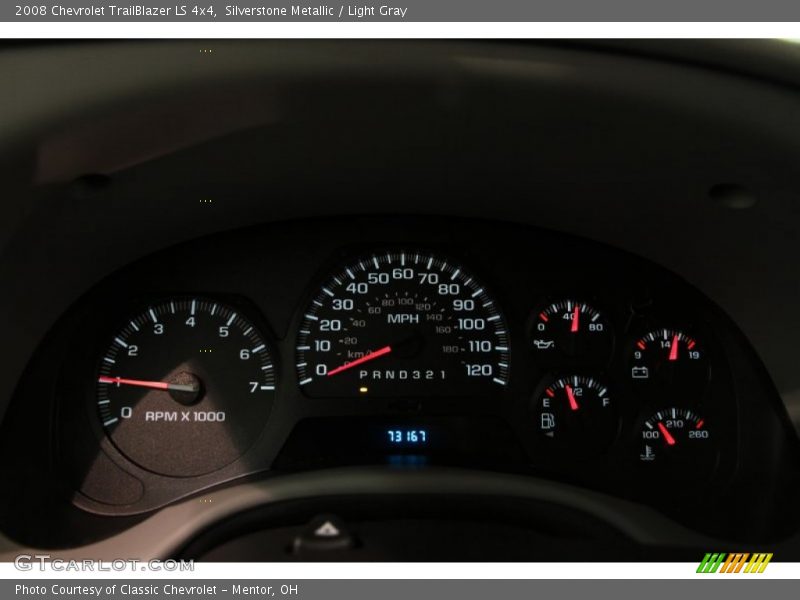 Silverstone Metallic / Light Gray 2008 Chevrolet TrailBlazer LS 4x4