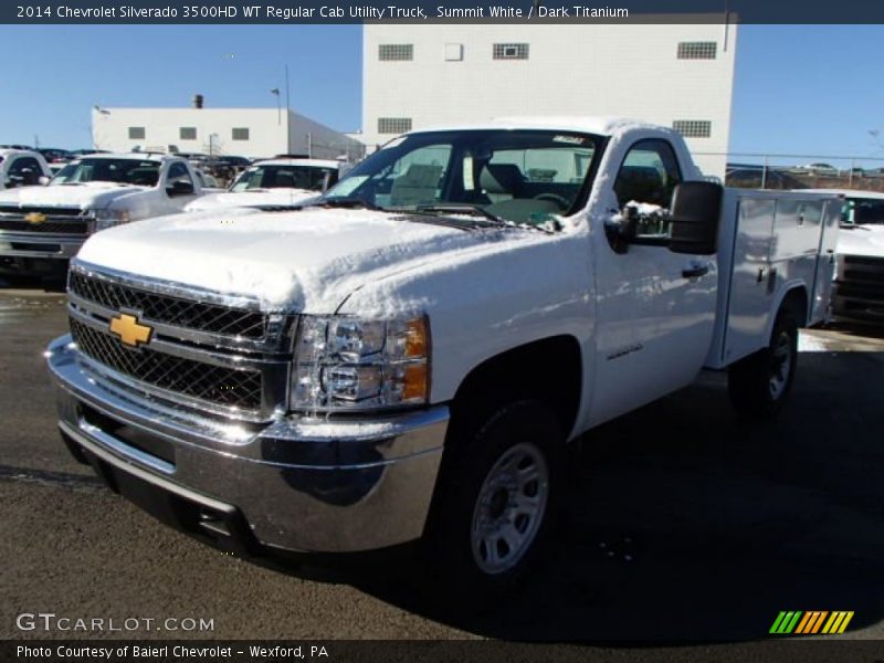 Summit White / Dark Titanium 2014 Chevrolet Silverado 3500HD WT Regular Cab Utility Truck
