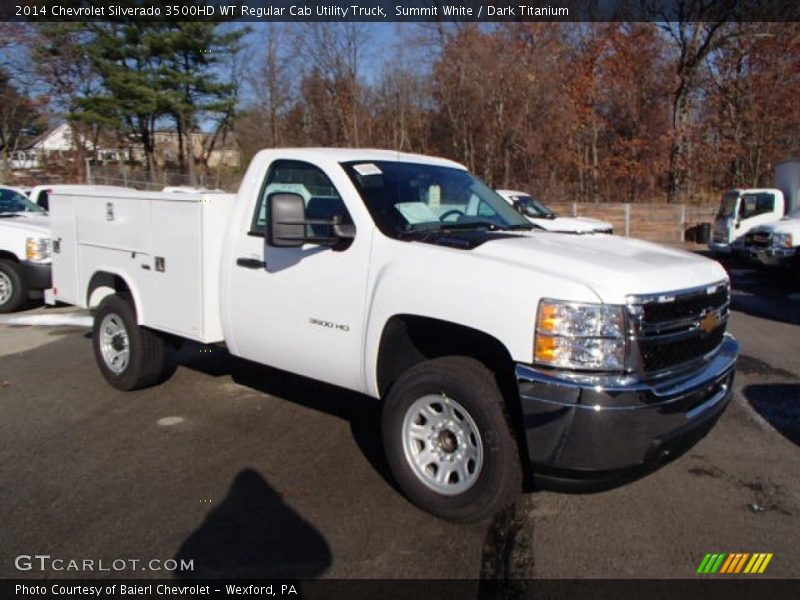 Summit White / Dark Titanium 2014 Chevrolet Silverado 3500HD WT Regular Cab Utility Truck