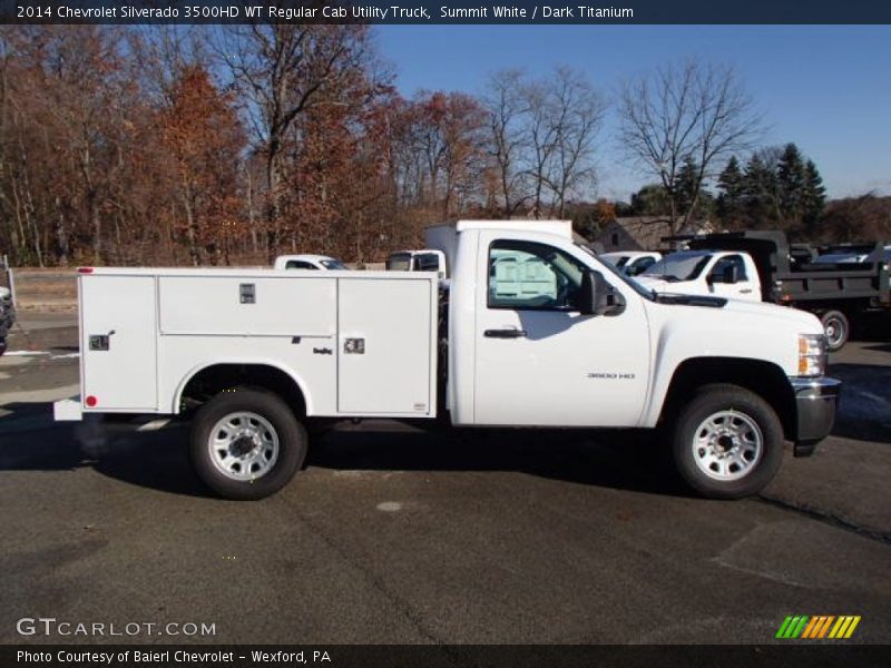 Summit White / Dark Titanium 2014 Chevrolet Silverado 3500HD WT Regular Cab Utility Truck