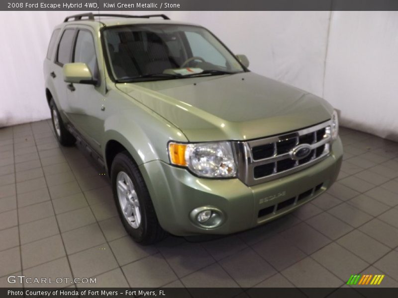 Kiwi Green Metallic / Stone 2008 Ford Escape Hybrid 4WD
