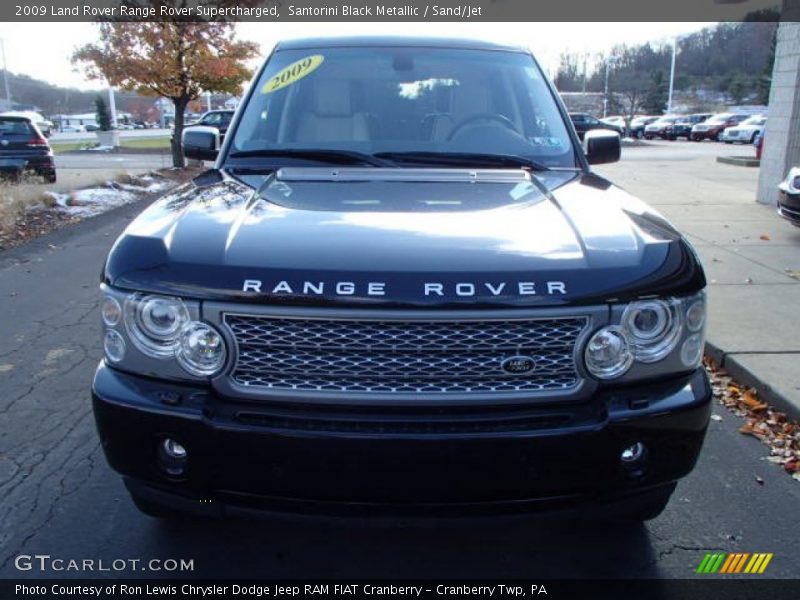 Santorini Black Metallic / Sand/Jet 2009 Land Rover Range Rover Supercharged