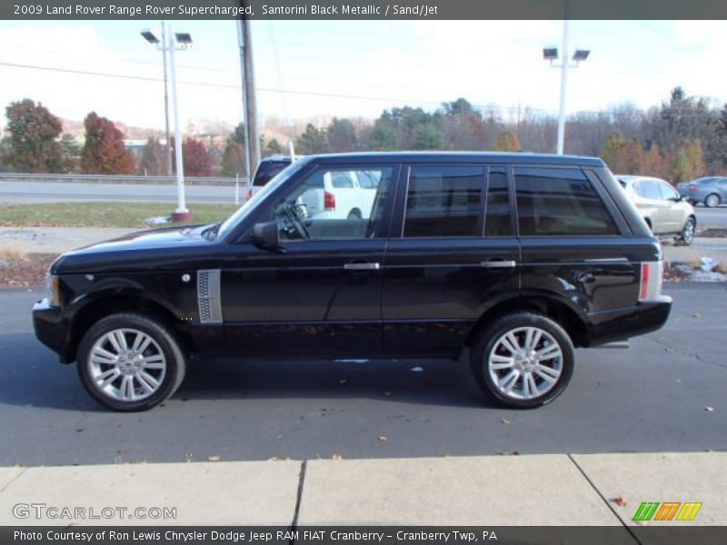 Santorini Black Metallic / Sand/Jet 2009 Land Rover Range Rover Supercharged