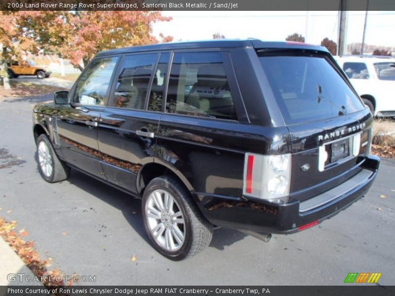 Santorini Black Metallic / Sand/Jet 2009 Land Rover Range Rover Supercharged