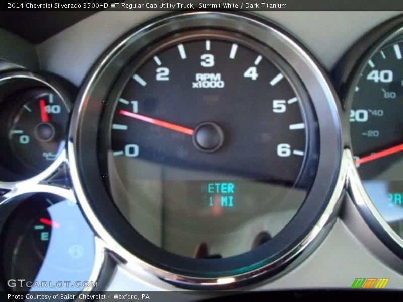 Summit White / Dark Titanium 2014 Chevrolet Silverado 3500HD WT Regular Cab Utility Truck