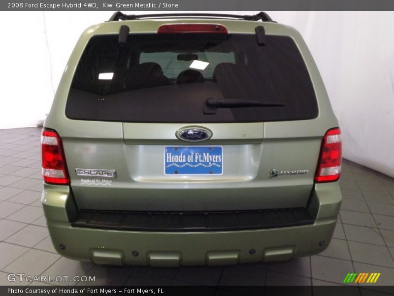 Kiwi Green Metallic / Stone 2008 Ford Escape Hybrid 4WD