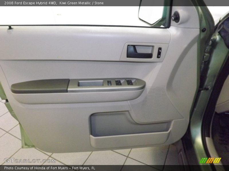 Kiwi Green Metallic / Stone 2008 Ford Escape Hybrid 4WD