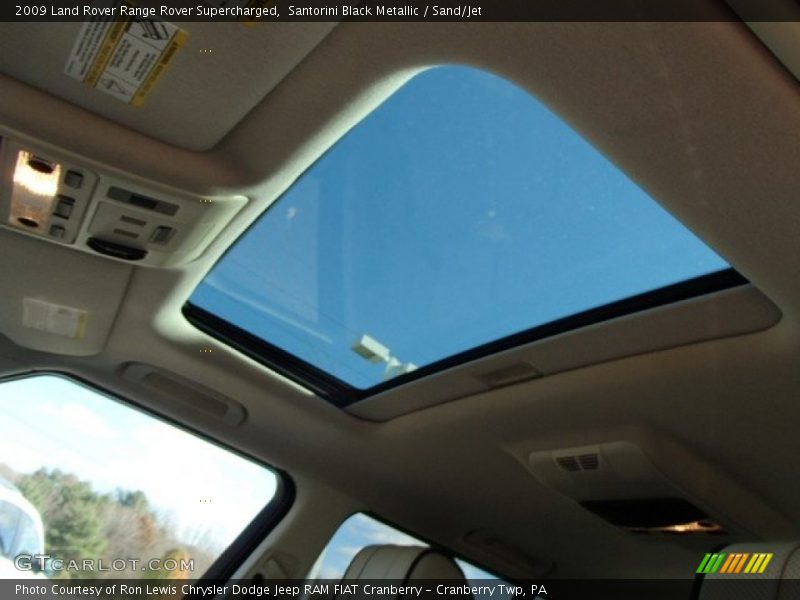 Santorini Black Metallic / Sand/Jet 2009 Land Rover Range Rover Supercharged