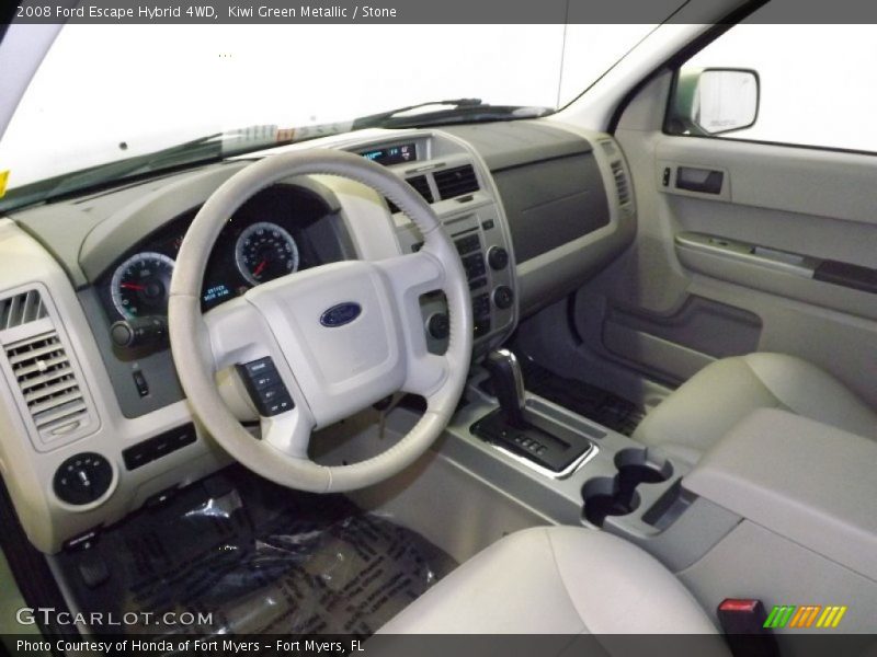 Kiwi Green Metallic / Stone 2008 Ford Escape Hybrid 4WD